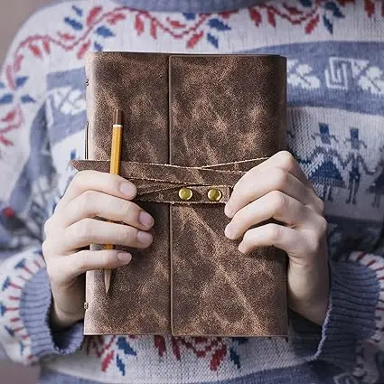 Настраиваемый кожаный блокнот в твердом переплете