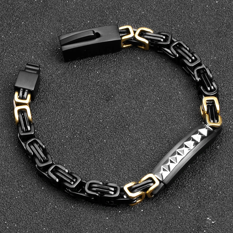 TIZTI bracelet manufacturer Custom black stainless steel fine jewelry luxury mens fashion jewelry bracelets bangles bracelet man