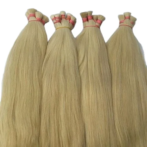 Необработанные отбеленные 613 натуральные индийские человеческие волосы для наращивания из восточных волос светлые цветов пряди