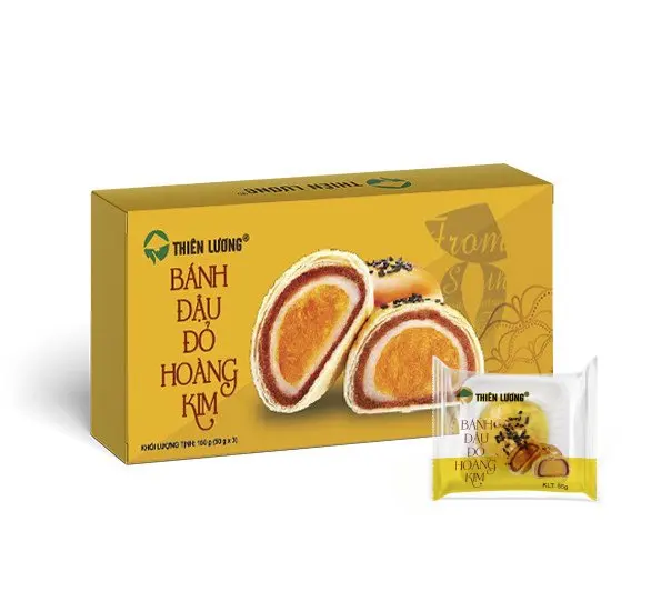 Пищевое сладкое питание Здоровое вкусное для взрослых и детей Низкая минимальная партия недорогая цена Королевский пирог RED BEAN 150 г коробка (50