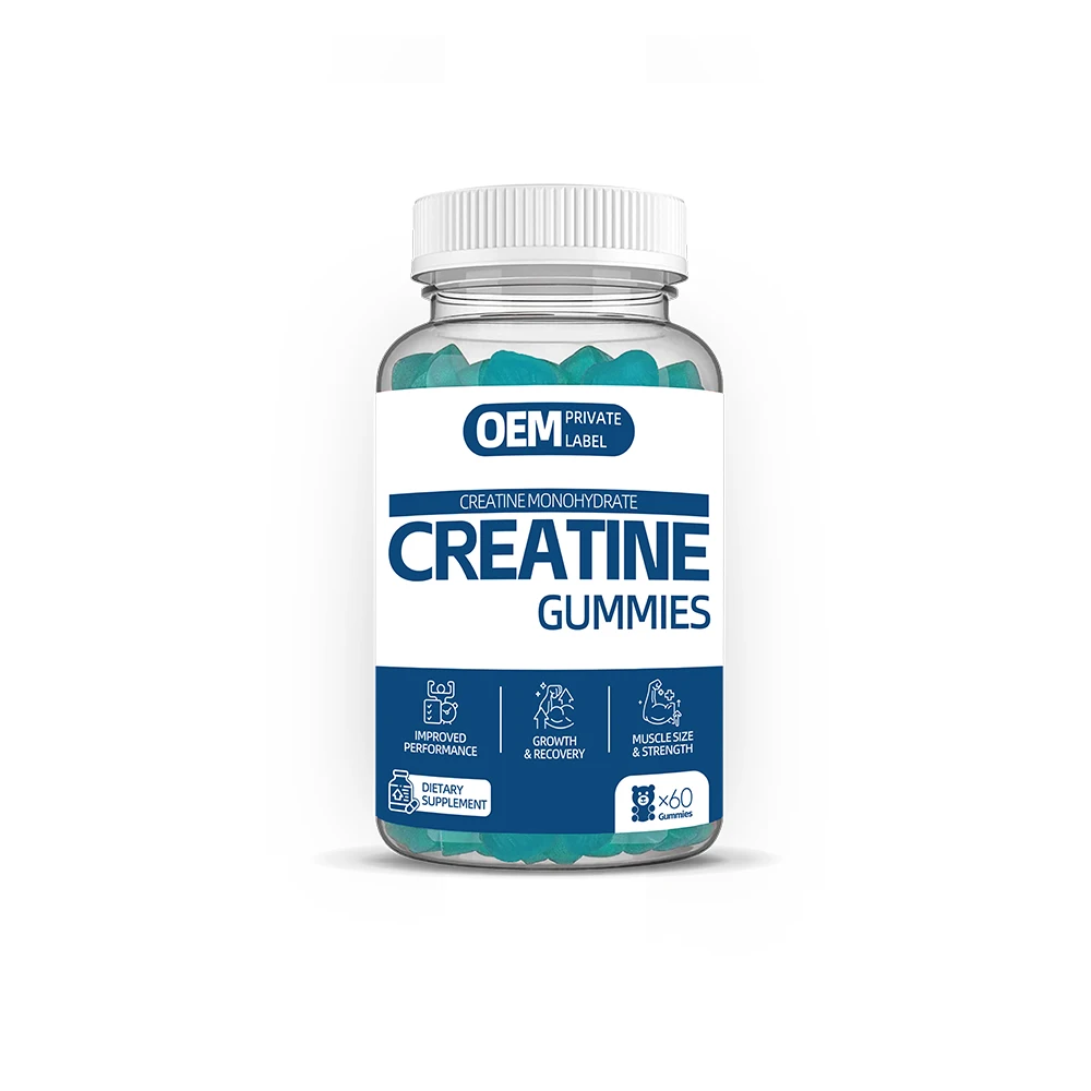 Factory Supply Creatine Monohydrate Powder Gummies Sports Nutrition Fast Muscle Building Fitness High Purity Creatine for Men
