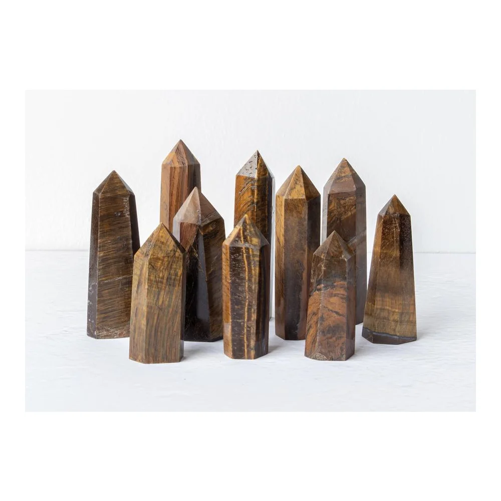 Tigers Eye Polished Points Hone Your Intuition with Clear Guidance Healing Crystal Natural Polished Points Manufacturer