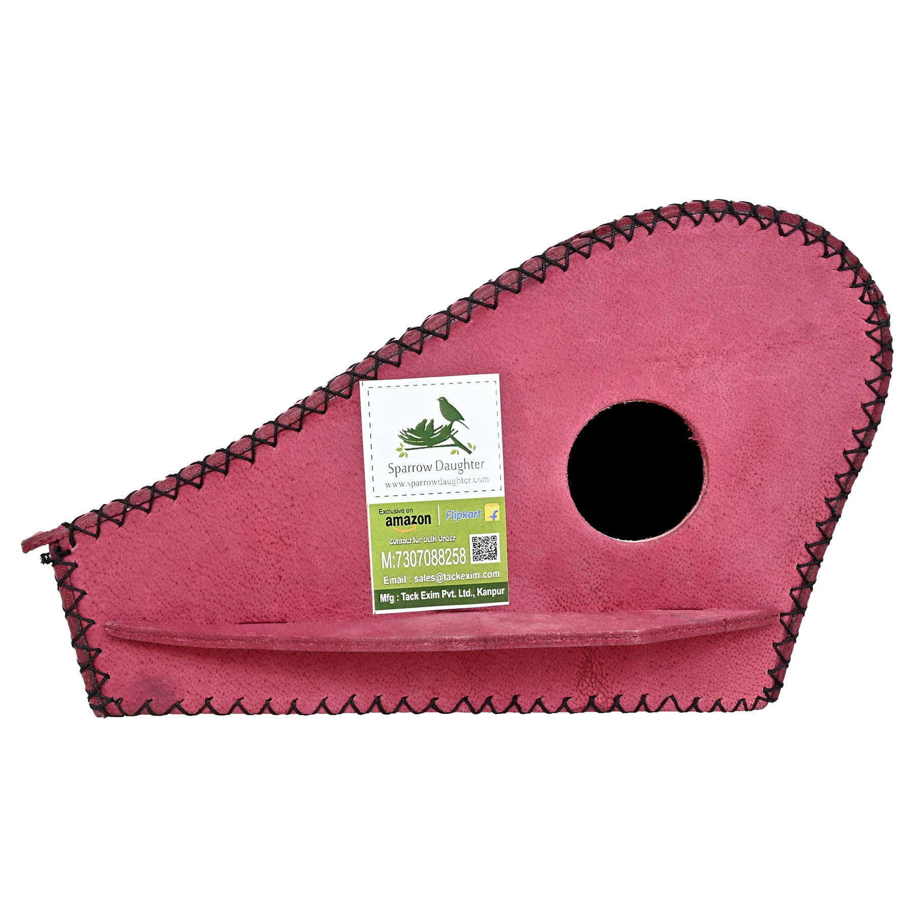 CLASSIC WISTEL SHAPE OUTDOOR ALL WEATHER WATER RESISTANT NESTING BOX LEATHER HOUSE NATURAL AND SAFE