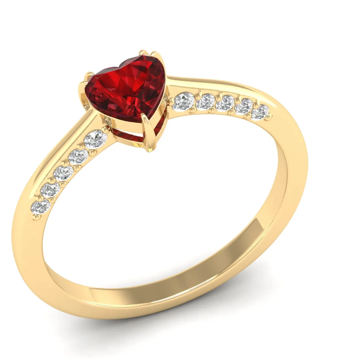 REYES Wholesale Price IGI Certified Engagement Wedding Ring Solid 14K 18K 22K Yellow Gold Ruby Gemstone Fine Jewelry for Women