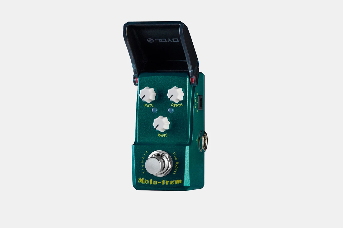 Factory Direct JF-325 Molo-Trem Effect Pedal Sound Like Vintage Tube Amps Wiht Rate Depth Wave Knob Control Effect Pedal