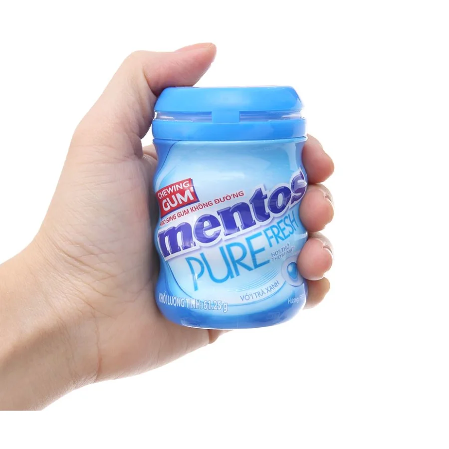 Mentos Чистая Свежая жевательная резинка с интенсивным ароматом свежей мяты без сахара экстрактом зеленого чая длительное освежение дыхания