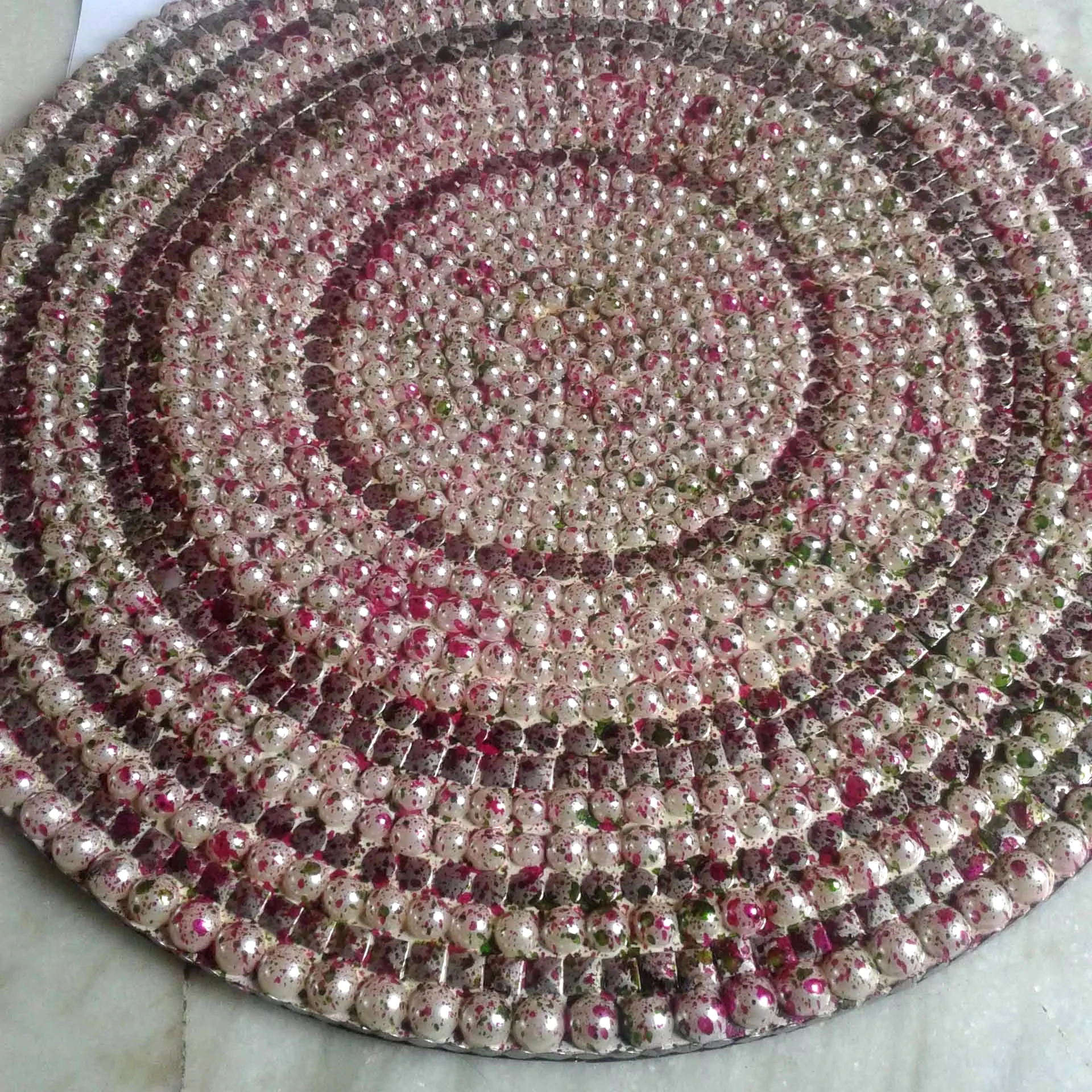 2024 GLASS MOSAIC PLACEMATS High quality Mosaic coaster safe Round Liquid Coasters and Placemats For Drink  Mats & Pads