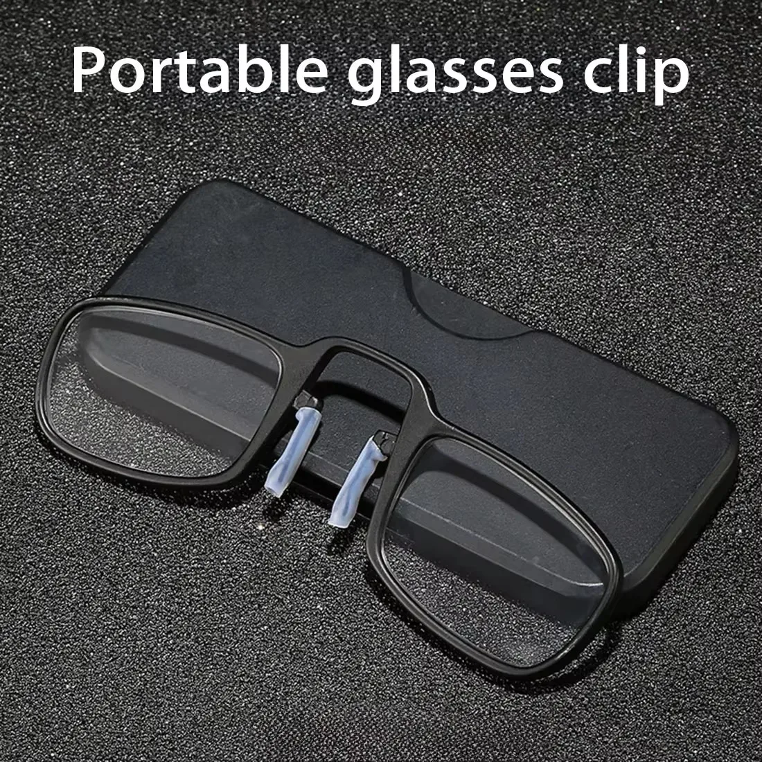 Wholesale Unisex Portable Ultra Thin Presbyopic Glasses Mini Clip Nose Bridge Reading Glasses with Case