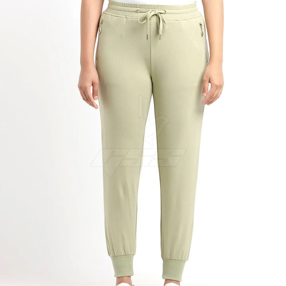 Casual Working Low MOQ Women Cotton Made Trousers High Waist Straight Outdoor Wear Women Trouser