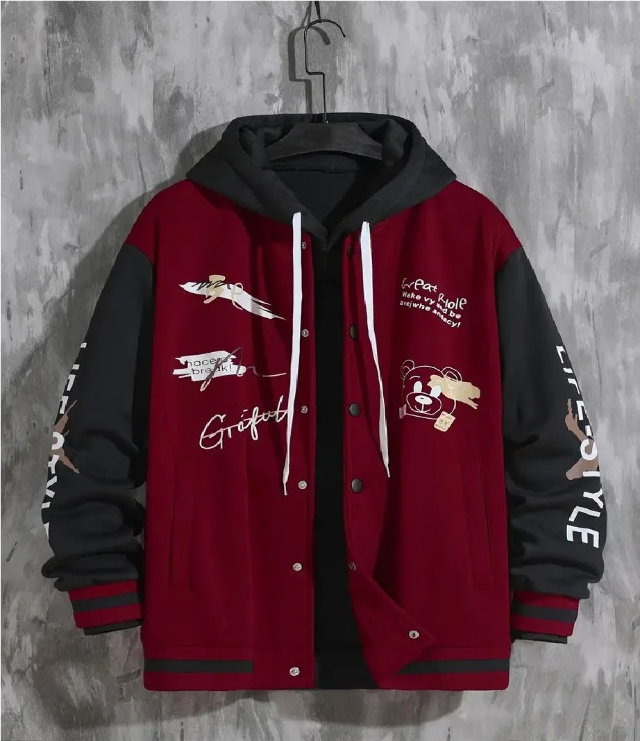High quality new wholesale 2024 custom varsity jacket for men with hood letterman baseball bomber avirex jacket mens clothing
