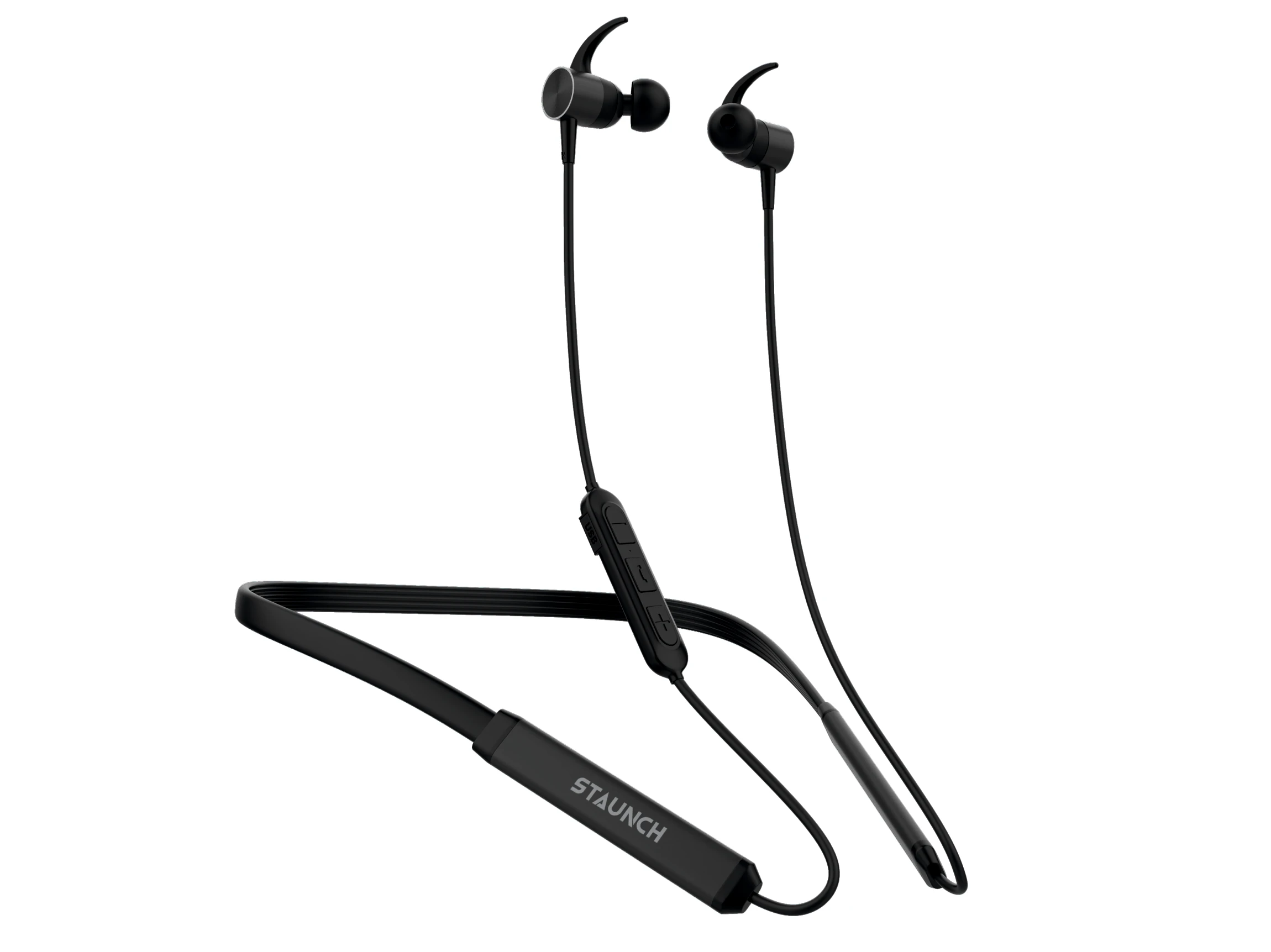 Newly Launched Dual Pairing Magnetic Power Controls Long Battery Life Wireless Neckband Earphone