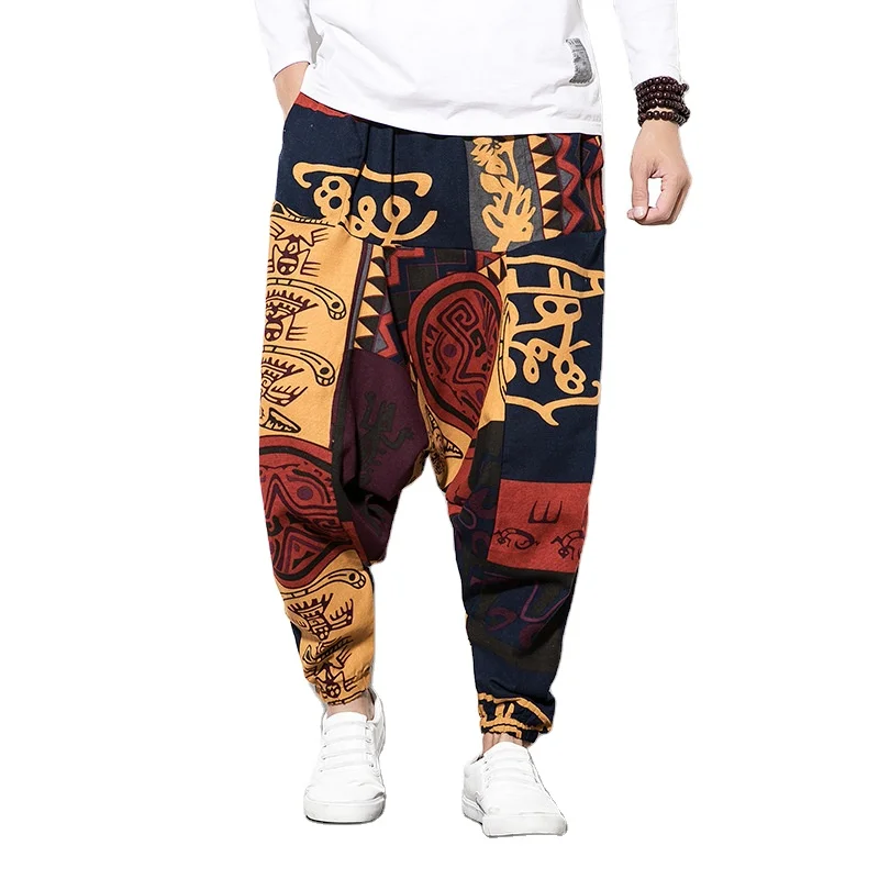 harem pants trendy floral pants slacks for men hip hop dance pants for men