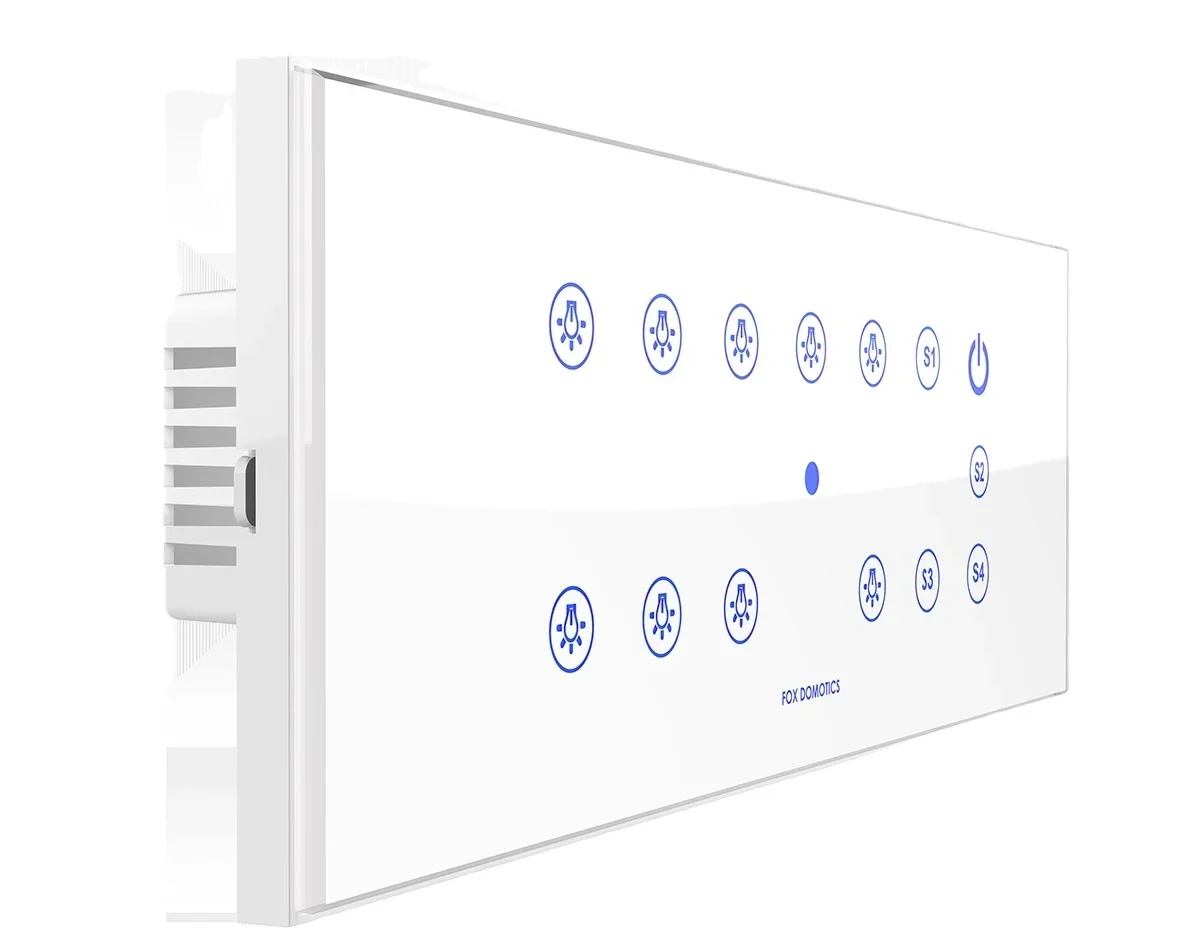 Smart Switch 8 Gang Toughened Glass Crystal Panel Sensitive Touch Remote Control WIFI Light Switch