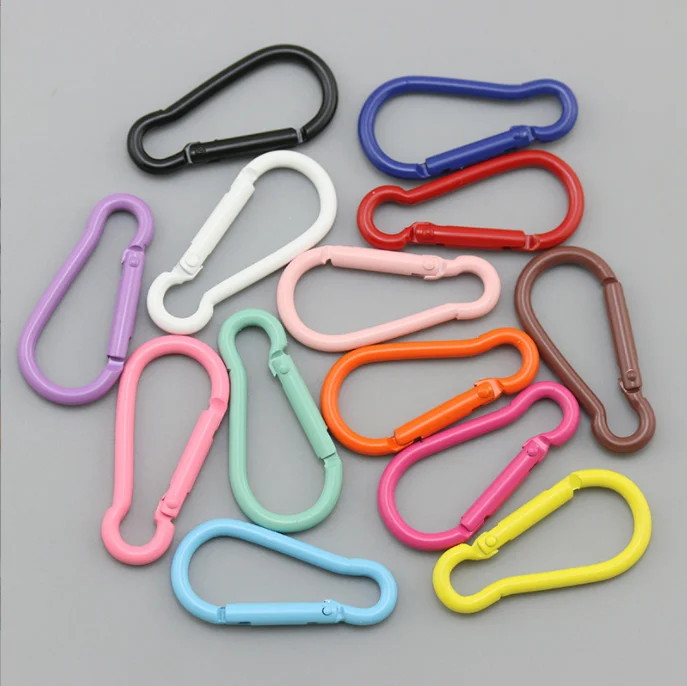 No. 5 color spray paint D-shaped gourd carabiner hook