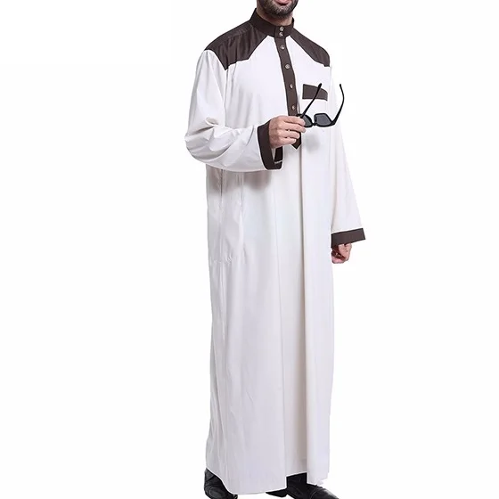 Al Daffah Thobes Fashion Print Islamic Muslim Dress Traditional Simple Casual Hot Selling Wholesale Mens Gents Thobes Breathable