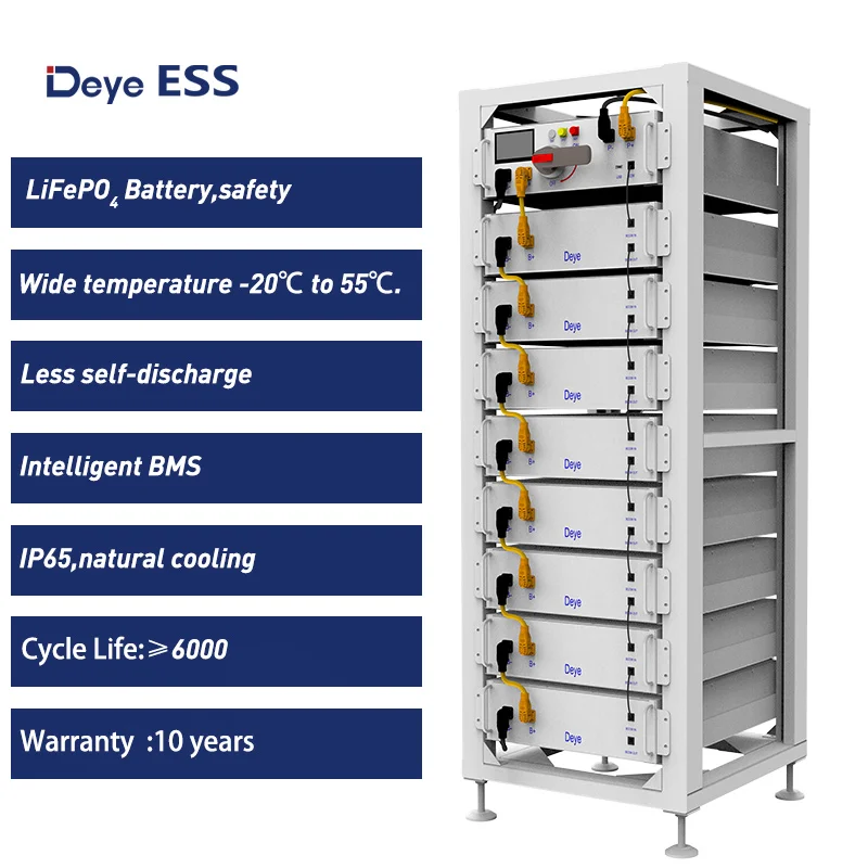 EU Rack Mounting 5.12KWh LiFePO4 Battery Deye 100 Ah BOS-GM5.1 Deye Lithium Batteries 5KW with BMS Management System