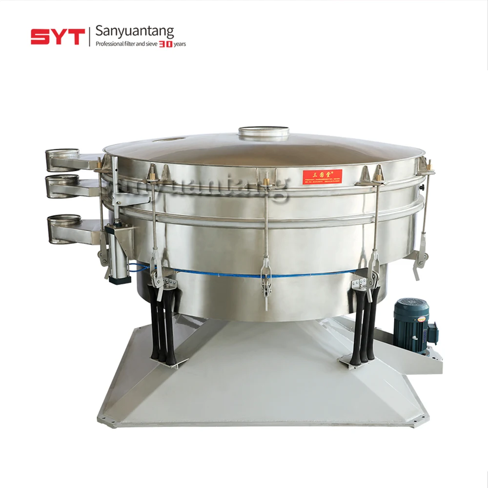 Industrial salt electric vibrating sieve round shaking sifter quartz sand tumble screening machine