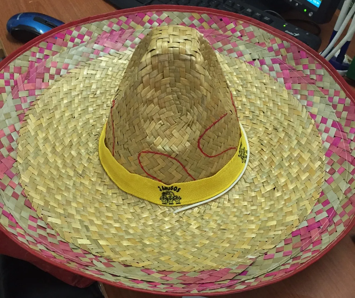 Соломенная шляпа Sombrero/Мексиканская соломенная на лето
