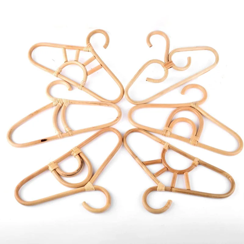 Hot Sale Set of 6 Rattan Clothes Hanger for Kid Nursery Hangers for Kid Clothes Cheap Wholesale made in Vietnam