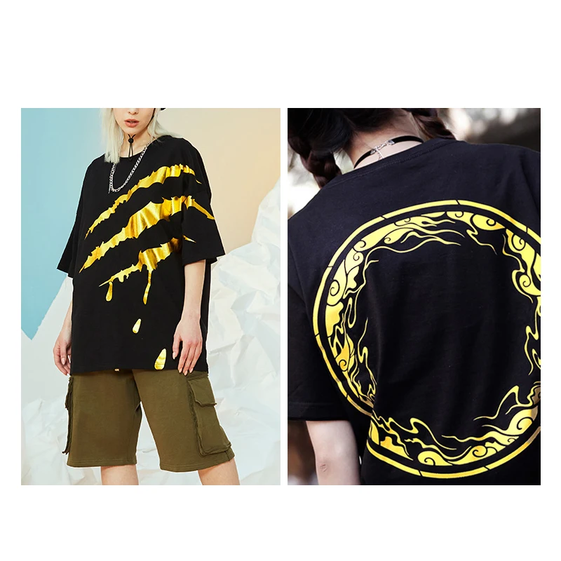 T Shirt Transfer Printing Vinyl Film Brightness Gold Silver 30cm 60cm Roll DTF Film