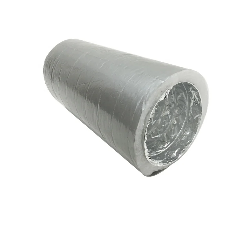 Insulated Aluminum Foil Flexible Fiberglass Duct HVAC Flexible Duct Ventilating Duct