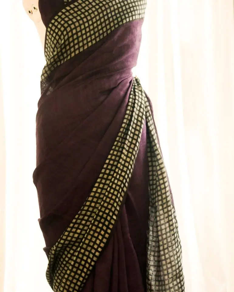 Indian silk saree party wear wedding indian women ladies wear cotton linen sari latest design print saree with lace border