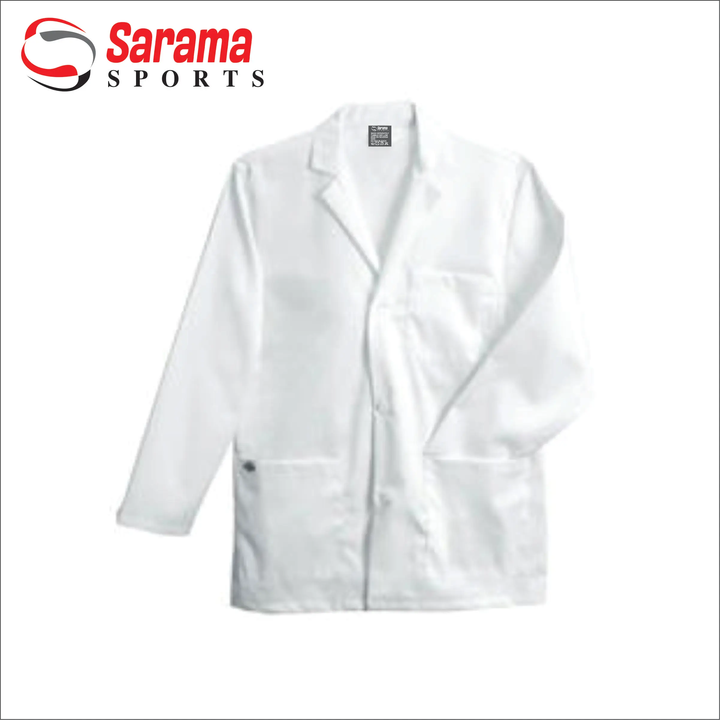 Customizable Logo Long Sleeve Pharmacy Uniform Wholesale Doctor White Lab Coat