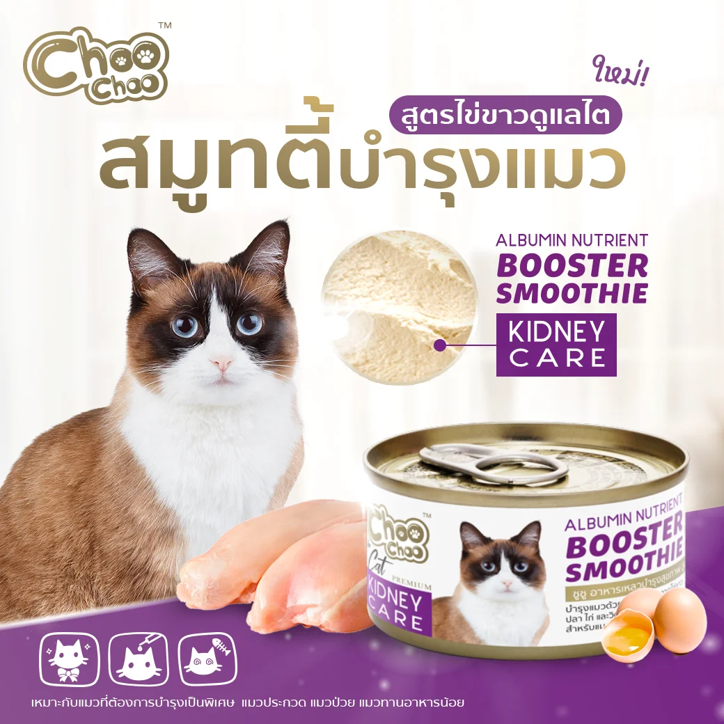 Choo Choo Booster Smoothie White Egg The Great Aroma from Real Chicken Meat and Chicken Soup Intensive Nourishment