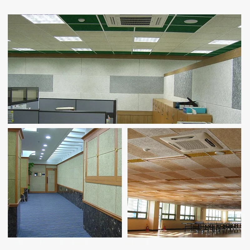 Wood wool acoustic sound proof sound absorbing panels