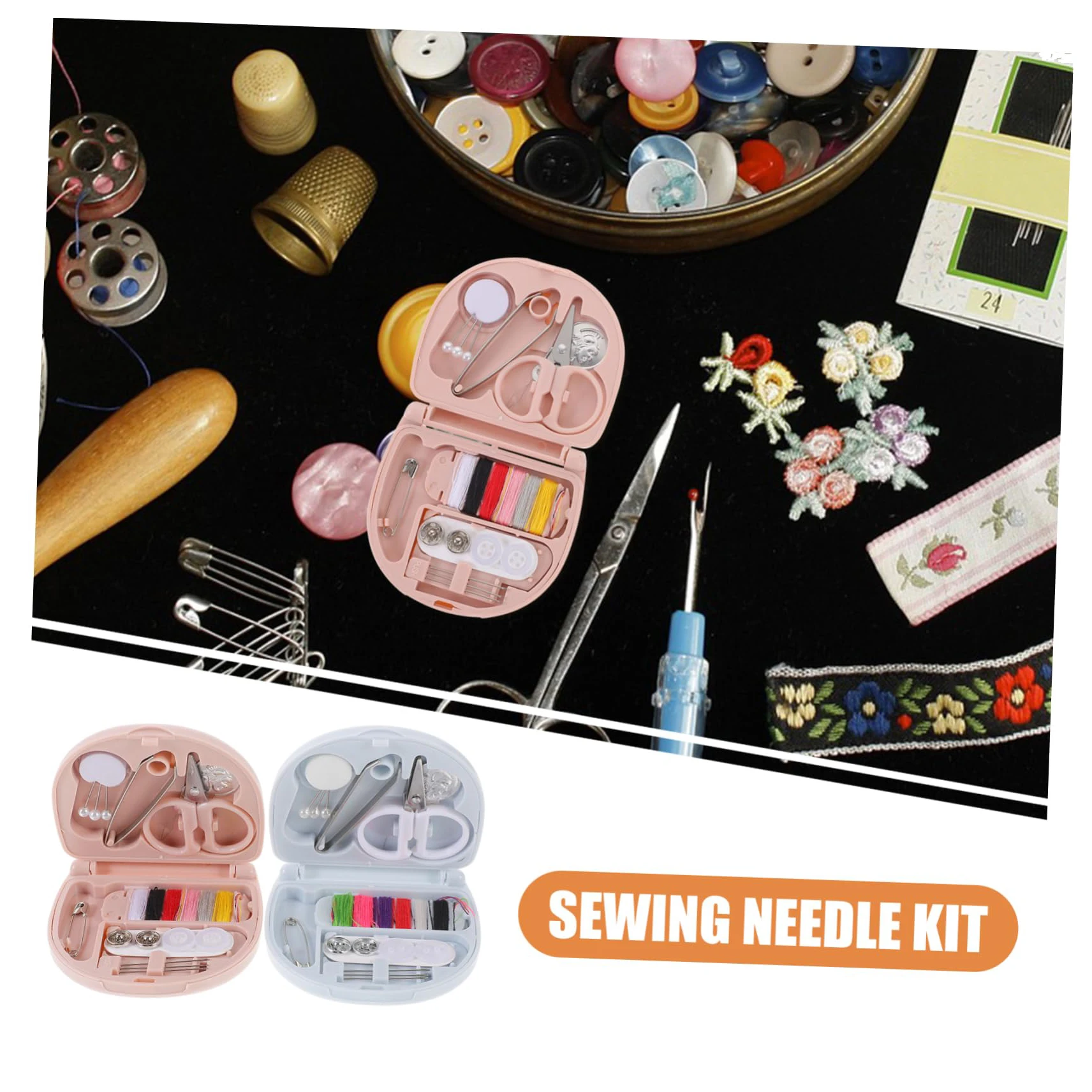 Portable Travel Sewing Kit DIY Needle and Thread Set With Sewing Accessories Mini Sewing Kit Compact Needle and Thread Set