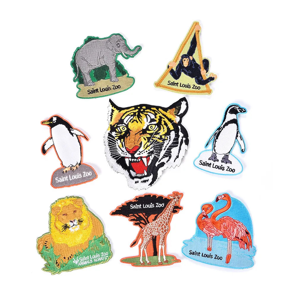 China OEM Patch Manufacturer Custom Logo Iron On Woven Patches Fox Animal Embroidery Patch For Clothes