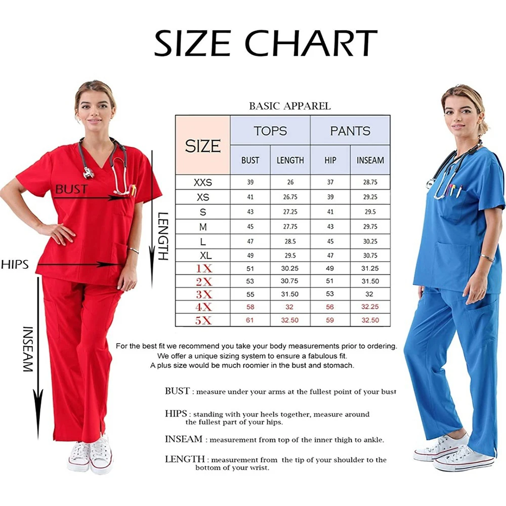 NEW Pharmacy Scrub Suit Medical Uniform Dental Clinic Supplies Nurse Women Scrub Shirt Pants Health Service Veterinary Workwear