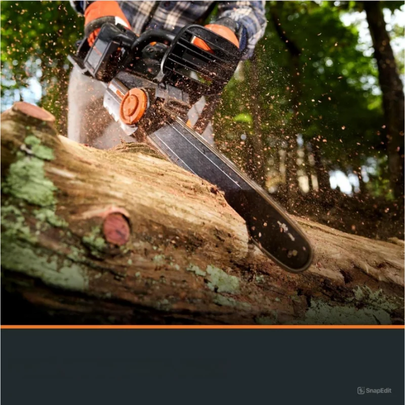 HOT DEAL High-Powered Electric Chainsaw with Brushless Motor, Auto Lubrication, and 28-Inch Cutting Capacity