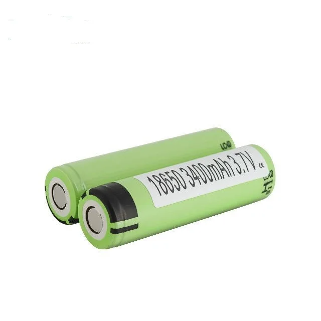 Wholesale 18650 3400mAh 3.7V 3400B Panosoni Rechargeable Battery With Flat Top Discharge Battery green color