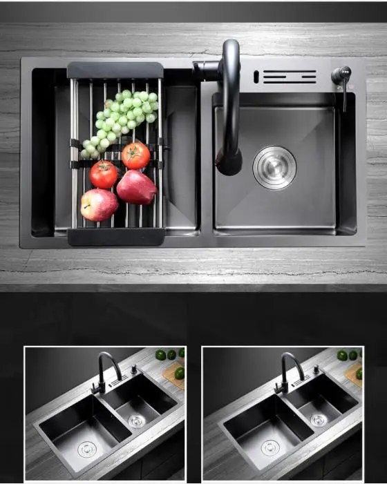 k 770*490mm Israel market model stainless steel sink  kitchen wash tub sink double bowl undermount sink