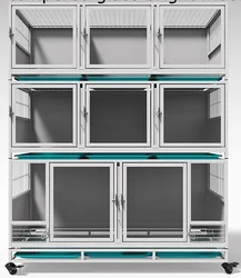 2023 Novelty Designed China Commercial Glass Stackable Pet Animal Dog Breeding Cages Large Heavy Fashion Dog Pet Metal Cage