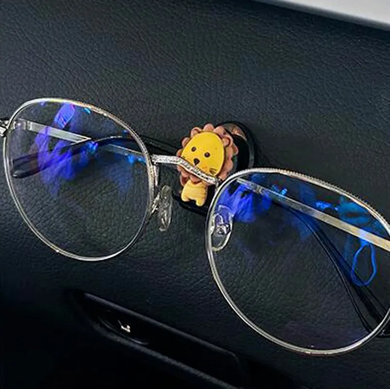 Car Mini Cartoon Hooks Cute Animal Decoration Automobile Interior Organizer Holder Durable Small Hook Car Accessories