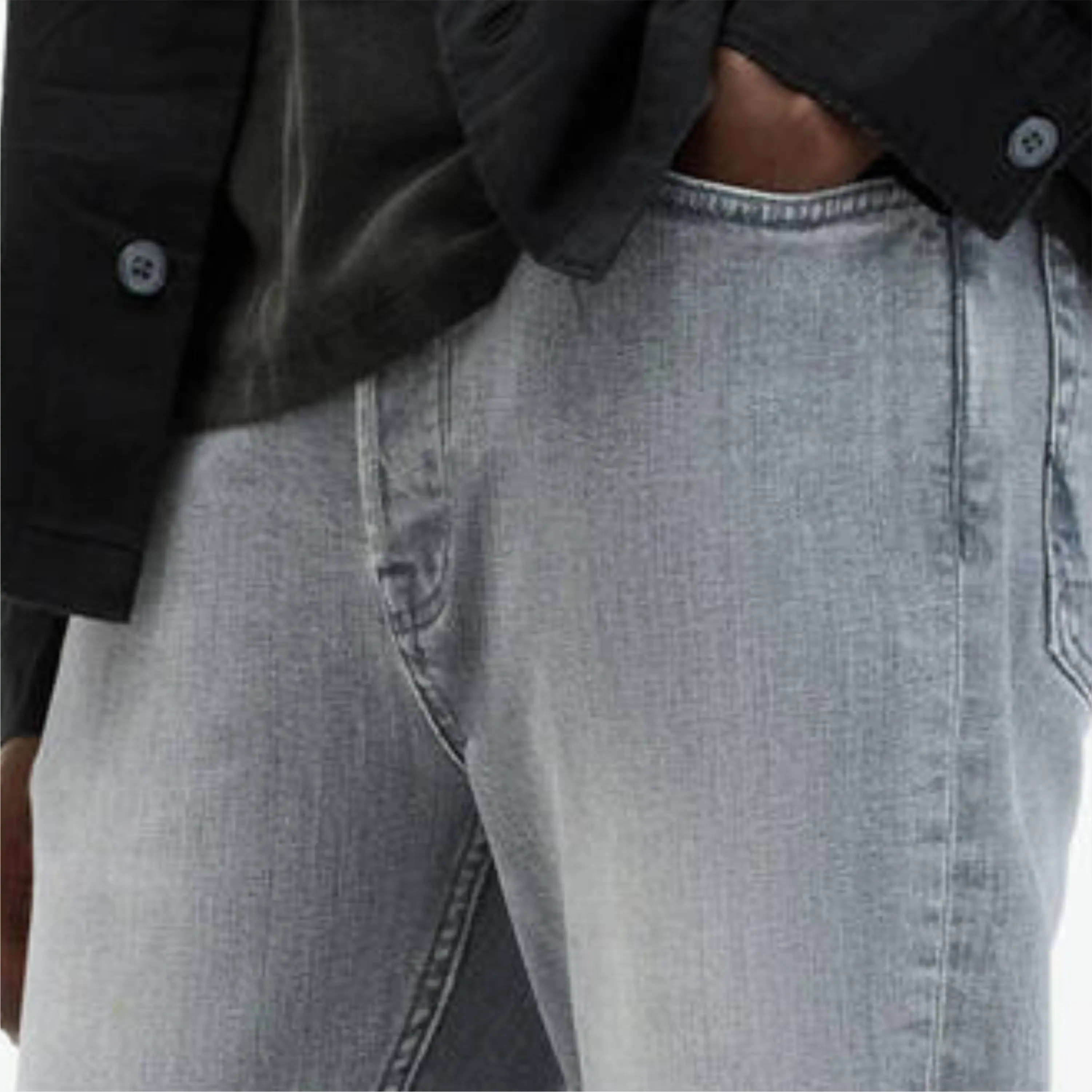 New Fashion Design Men Jeans Wholesale Men  High Quality Brand Ripped Black Denim Jean
