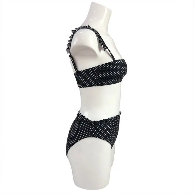 Eco Friendly Ladies Swimwear Recycled Custom Logo Bath Suit Manufacturing Swimsuit Set Contrast Color Women Bikini& Beachwear