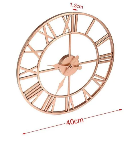 Home Office Round Dial Wall Clock Quartz Gold Polished Clocks Decorative Wedding & Home Decorative Wall Clocks