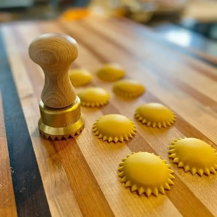 Made in Italy Pasta & Ravioli Round  Stamp for Homemade or Professional Handmade Pasta
