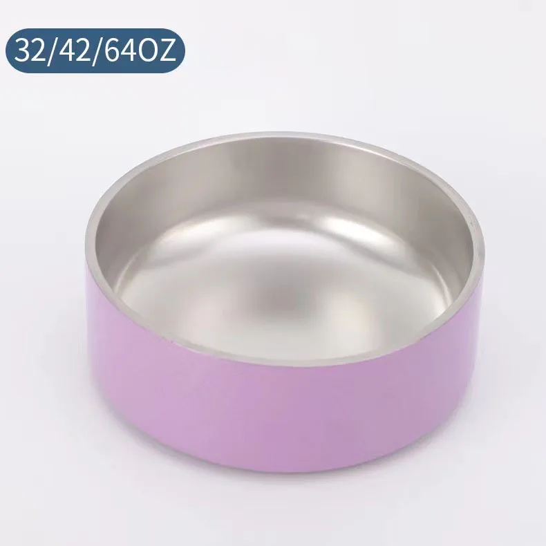 Wholesale Customizable Double Layer Stainless Steel Dog Bowl Hot Selling Automatic Dinner Plate for Pets for Food or Feeders
