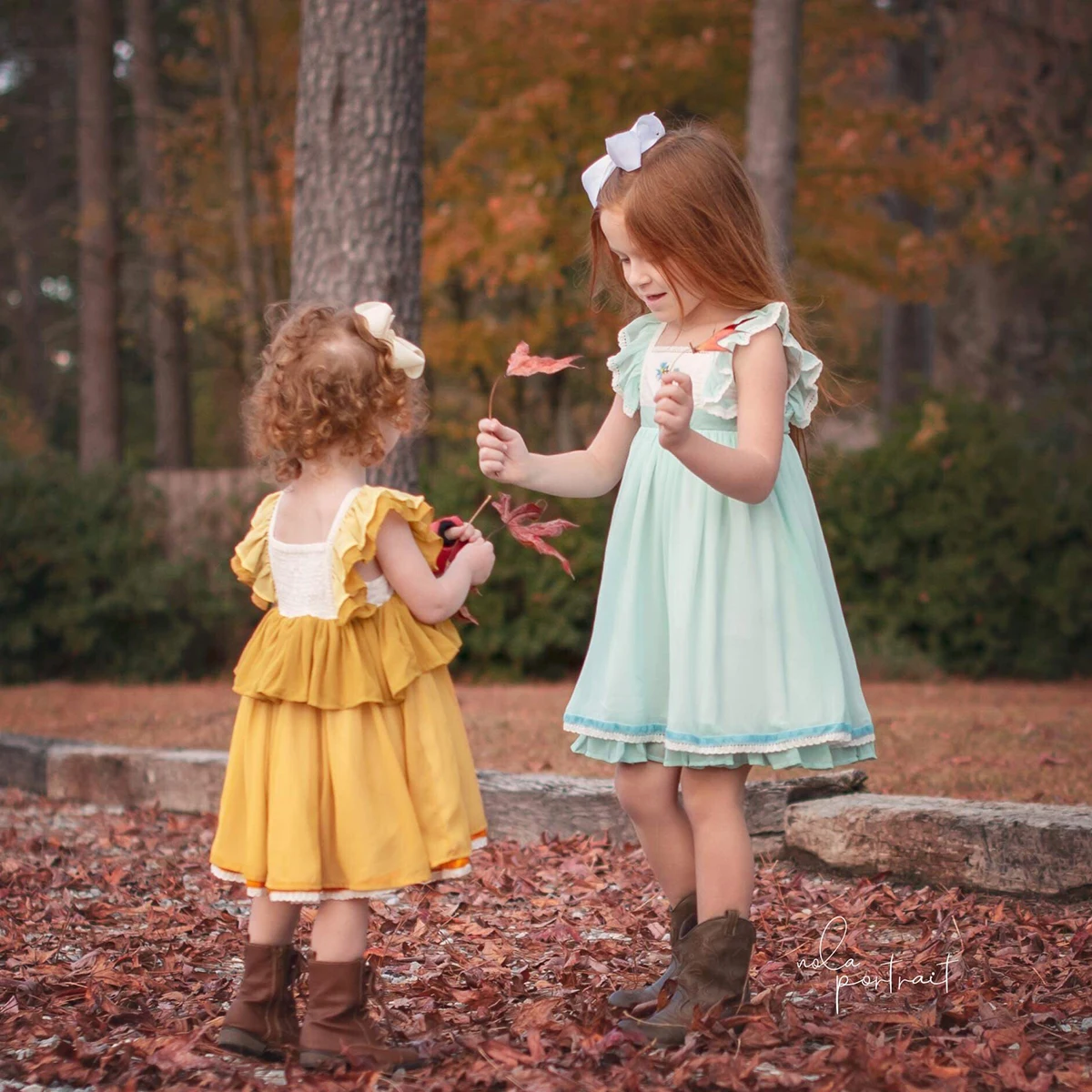 Hot sale  blue embroidered chiffon fabric ruffle dress