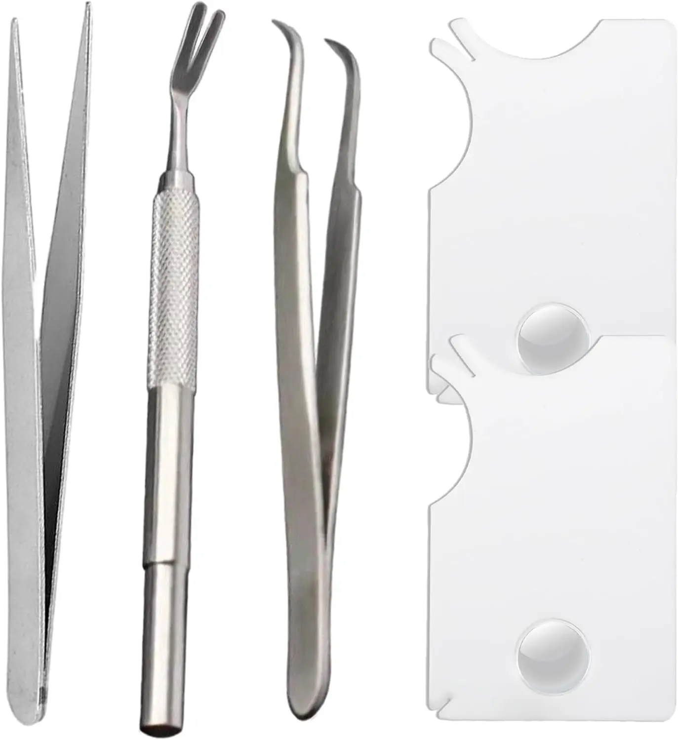 3 Pcs Tick Remover\Stainless Steel Tick Tweezers and Hook Set for Dogs Cats Humans Horses and Other Pets