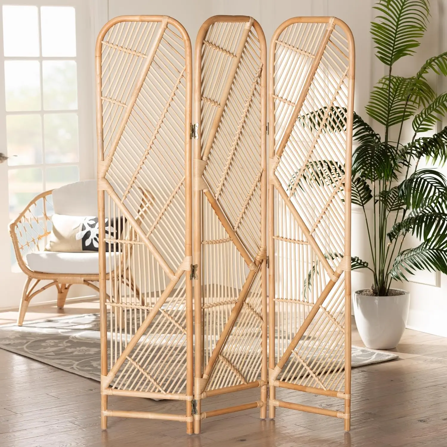 Hot Selling Natural Rattan Room Divider Rattan Japan Room Divider Natural Space Divider made in Vietnam for Living room Bedroom