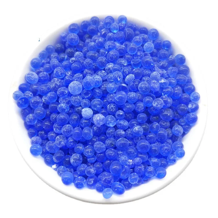Blue silica gel desiccant 99% min Silica gel CAS NO.112926-00-8  for dehumidification material