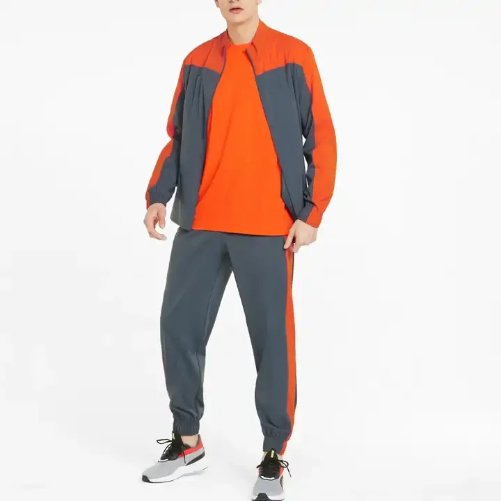 2024 New Design Sports Wear Gym Custom Zipper Jogger Two Piece Polyester Windbreaker Tracksuits Set