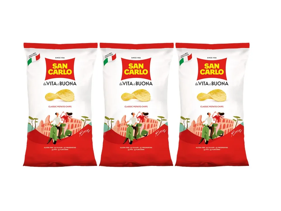 San Carlo Classic potato chips gr 50 premium quality Made in Italy