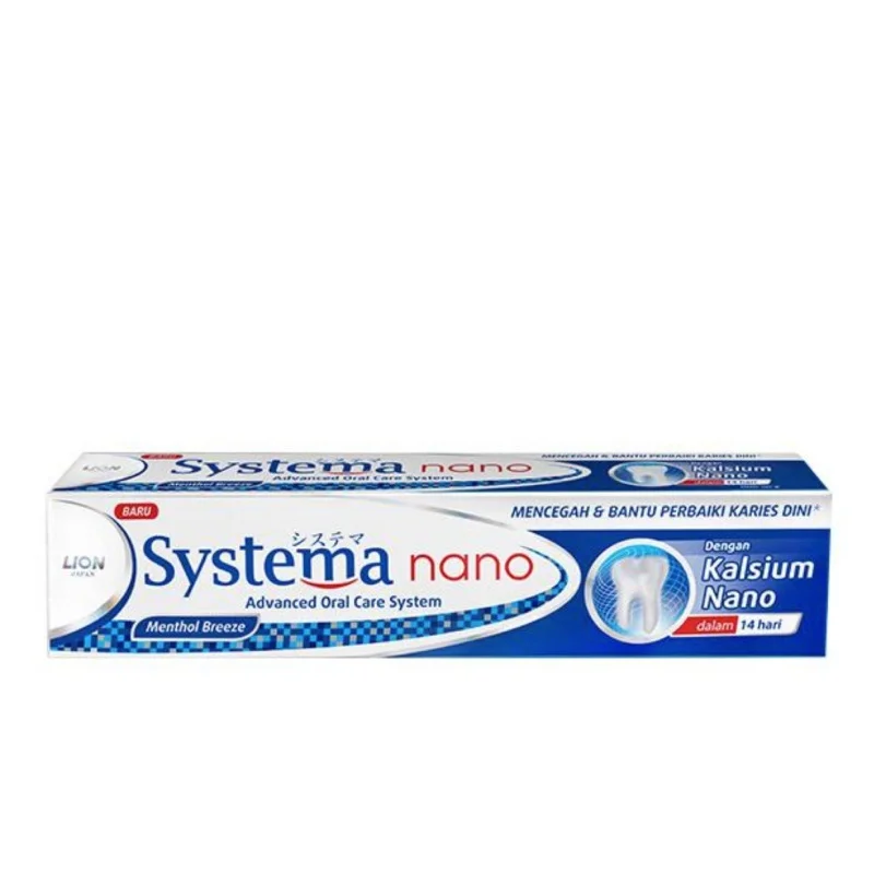 Systema Nano Toothpaste 120gr Menthol Breeze Calcium Nano Oral Care Cool and Fresh Sensation for Adult Toothpaste