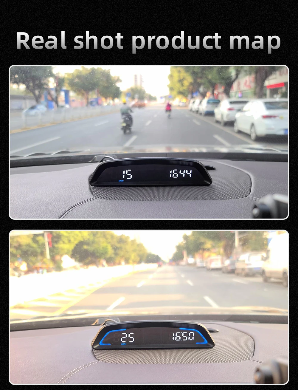 2023 WiiYii G3 GPS Speedometer HUD Car Speedometer with Clock Fatigue Driving Alarm Voltage Alarm